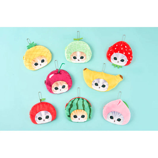 Mofusand | Fruit Pouch & Keychain Secret Approx.10*15*10Mm 猫福 水果系列 收纳小包/零钱包挂件 盲盒 随机一款