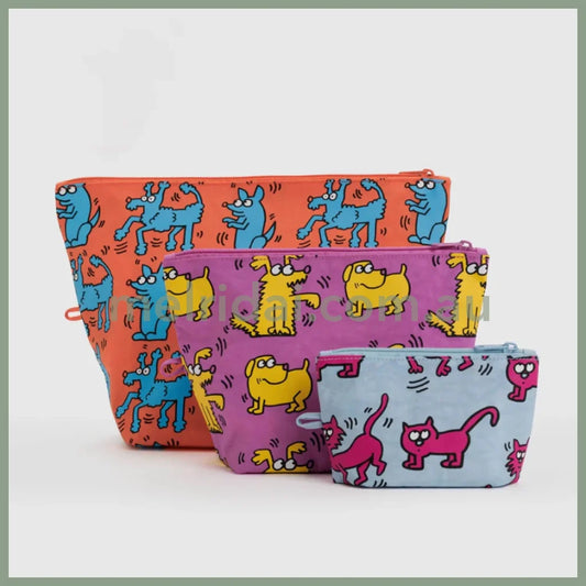 Baggu | Keith Haring Pets Go Pouch Set 合作款 收纳包套装