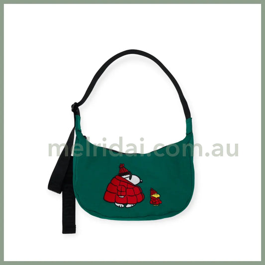 Medium Nylon Crescent Bag - Snoopy & Woodstock