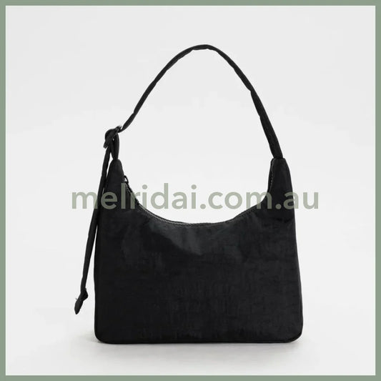 Baggu | Mini Nylon Shoulder Bag (Black) 超轻防水尼龙包 单肩包 腋下包 肩带可调节