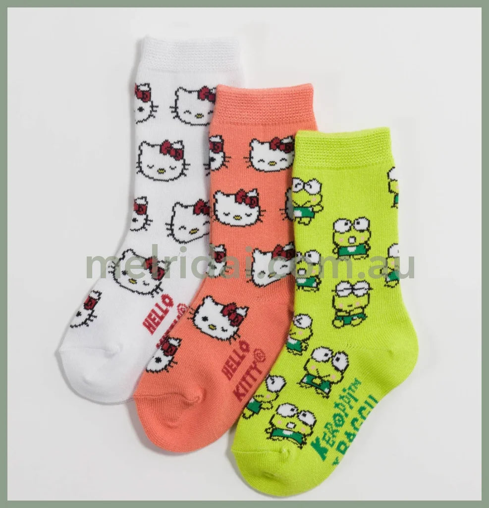 Baggu | Sanrio Hello Kitty And Friends Kids Crew Sock Set Of 3