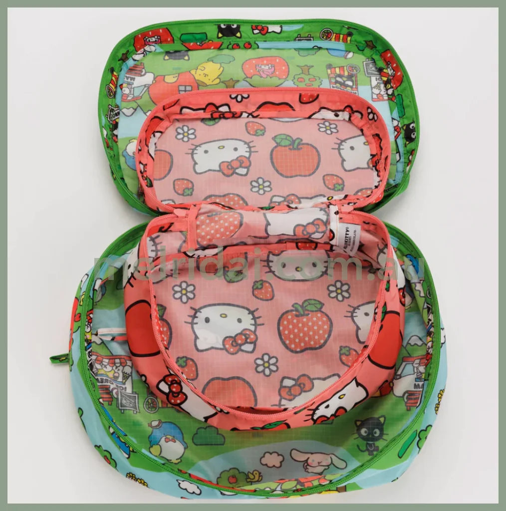 Baggu | Hello Kitty And Friends Packing Cube Set (Apples + Friends)