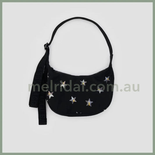 Small Nylon Crescent Bag - Stars