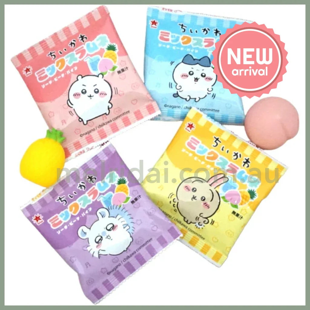 【Best Before 2025.10】Chiikawa | Hanging Mix Ramune 8G×4 Bags (Mixed Flavor)