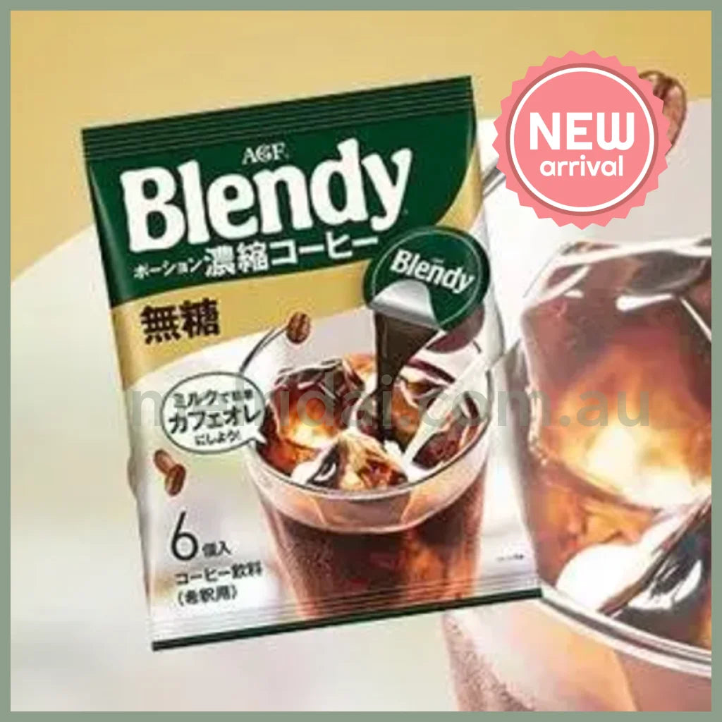 【Best Before 2025.9】Agf | Blendy Concentrated Coffee Sugar Free 6 Pieces 108G