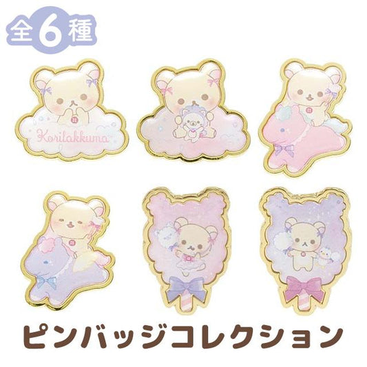 San-X | Rilakkuma Secret Pins Collection 55H X 55X 20Mm (Osorano Kururin Wataame/Sky Curly Cotton