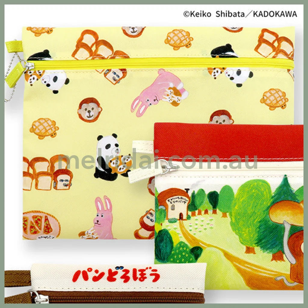 Bread Dorobo | Triple Pouch (Lovely Bread) Picture Book Accessory Case