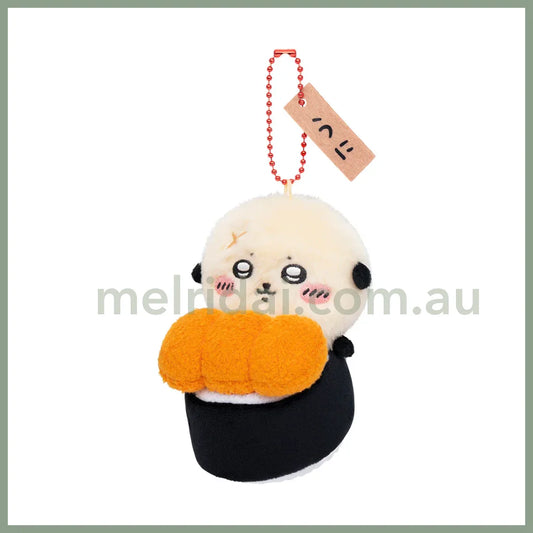 Chiikawa | Sushi Mascot Holder Plush Keychain H90×W115×D90Mm (Rakko/Sea Urchins)