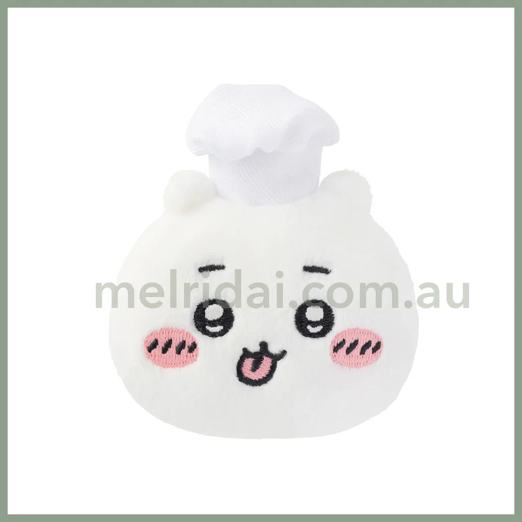 Chiikawa | Usagi X Hachiware Chiikawa Plush Face Badge Set Of 3 H80 W70 D25Mm (Restaurant Chef)