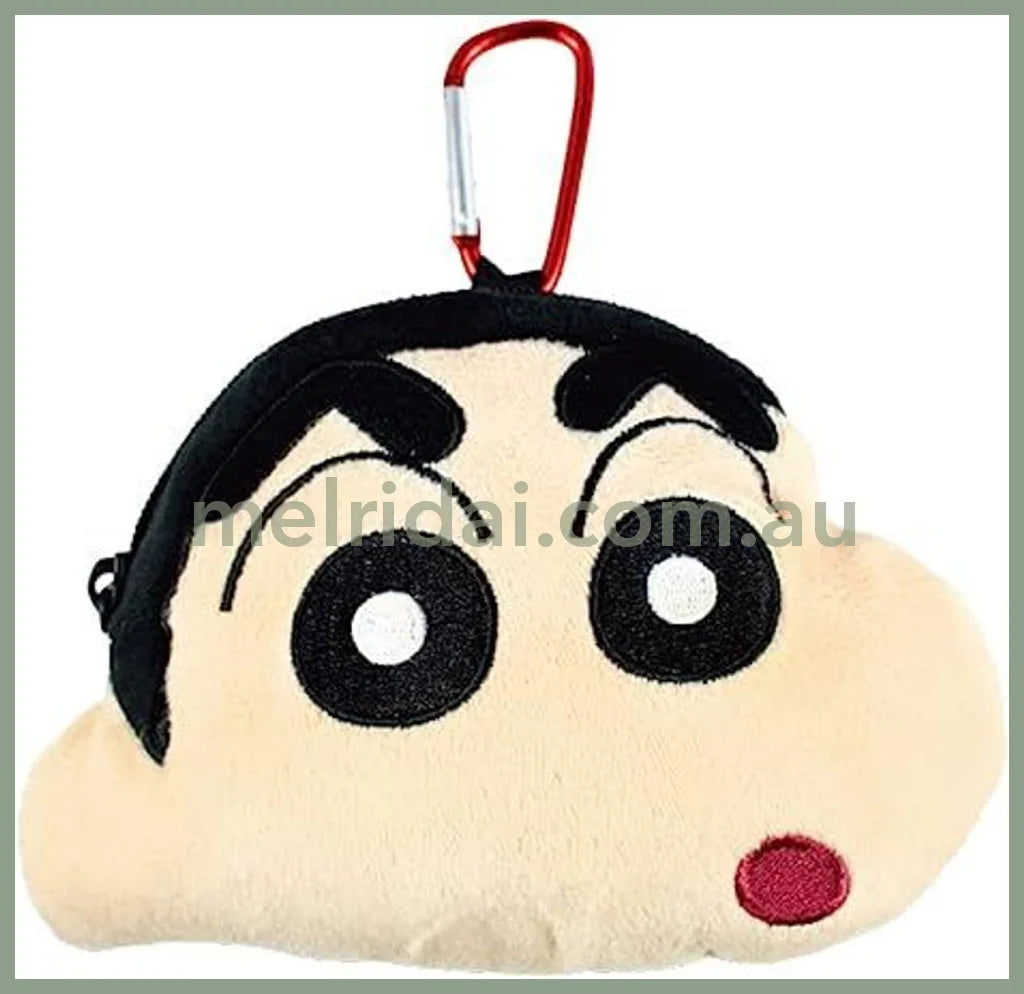 Crayon Shin-Chan | Face-Shaped Zipper Mascot Keychain With Carabiner H90 X W130 D60Mm