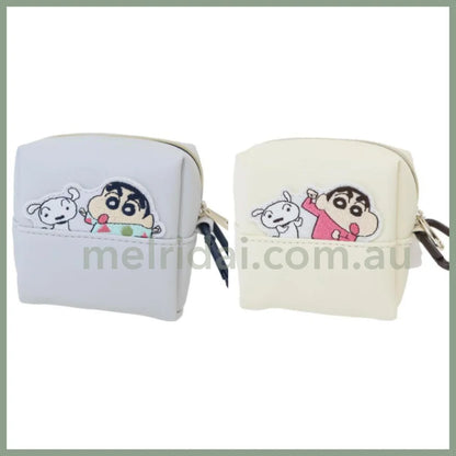 Crayon Shin - Chan | Mini Embroidered Pouch W8 X H8 D4Cm 蜡笔小新 刺绣 皮质迷你小包/零钱包 登山扣挂件