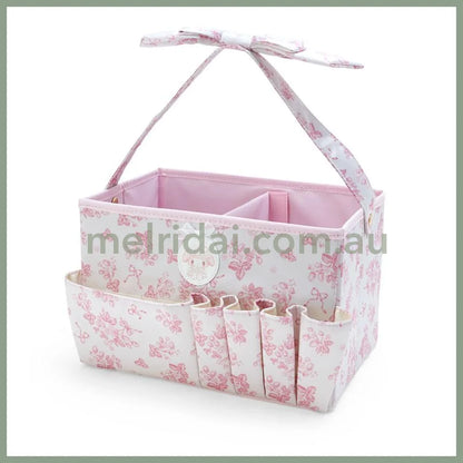 Sanrio | My Melody Cosmetics Basket 26 X 17 Cm (White Strawberry Tea Time Series) 日本三丽鸥