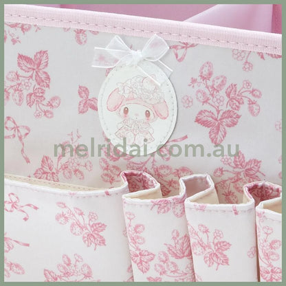 Sanrio | My Melody Cosmetics Basket 26 X 17 Cm (White Strawberry Tea Time Series) 日本三丽鸥