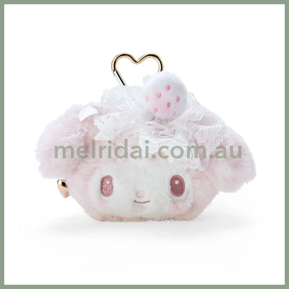 Sanrio | My Melody Face-Shaped Pouch 14 X 6 11 Cm (White Strawberry Tea Time Series)