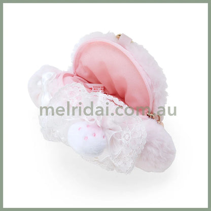 Sanrio | My Melody Face-Shaped Pouch 14 X 6 11 Cm (White Strawberry Tea Time Series)