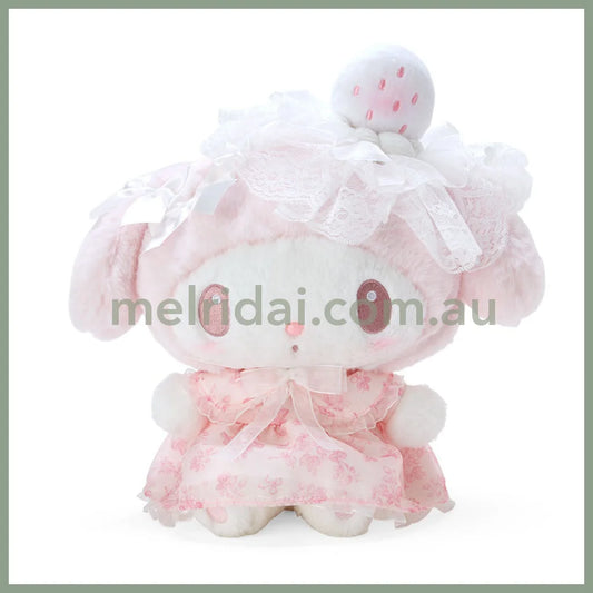 Sanrio | My Melody Plush Doll (White Strawberry Tea Time Series) 28 X 15 27 Cm 日本三丽鸥