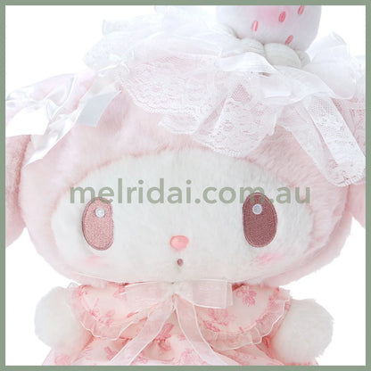 Sanrio | My Melody Plush Doll (White Strawberry Tea Time Series) 28 X 15 27 Cm 日本三丽鸥