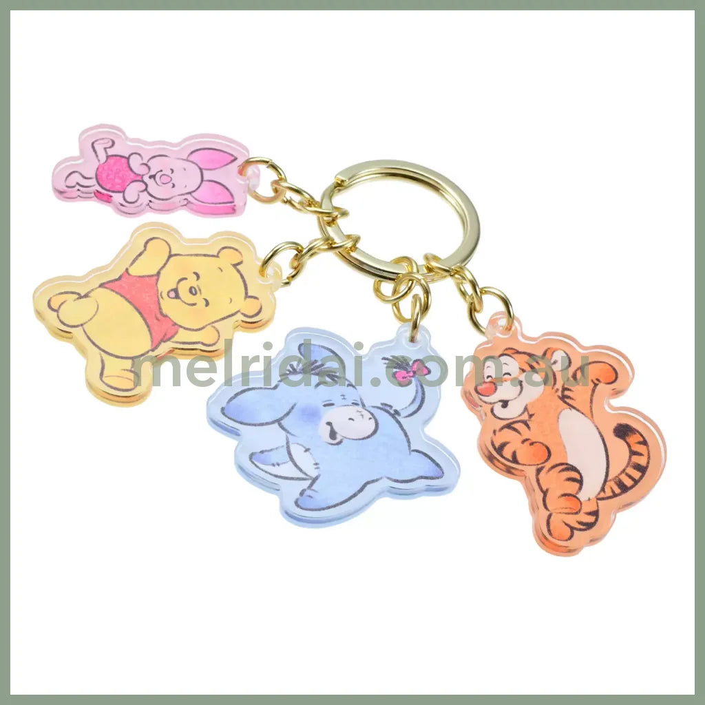 Disney | Acrylic Keyring Keychain Illustrated By Lommy Winnie The Pooh 东京迪士尼 维尼小熊/噗噗 亚克力挂件/钥匙链