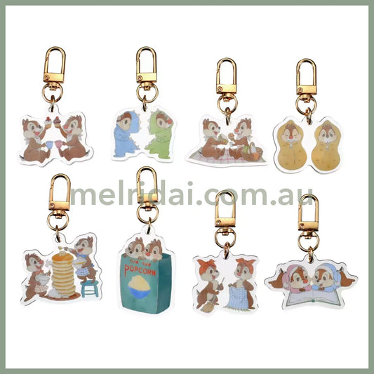 Disney | Chip & Dale ’Dinosaur Designed Pajamas’ Secret Acrylic Key Charm 6.5×5.5×1.7Cm