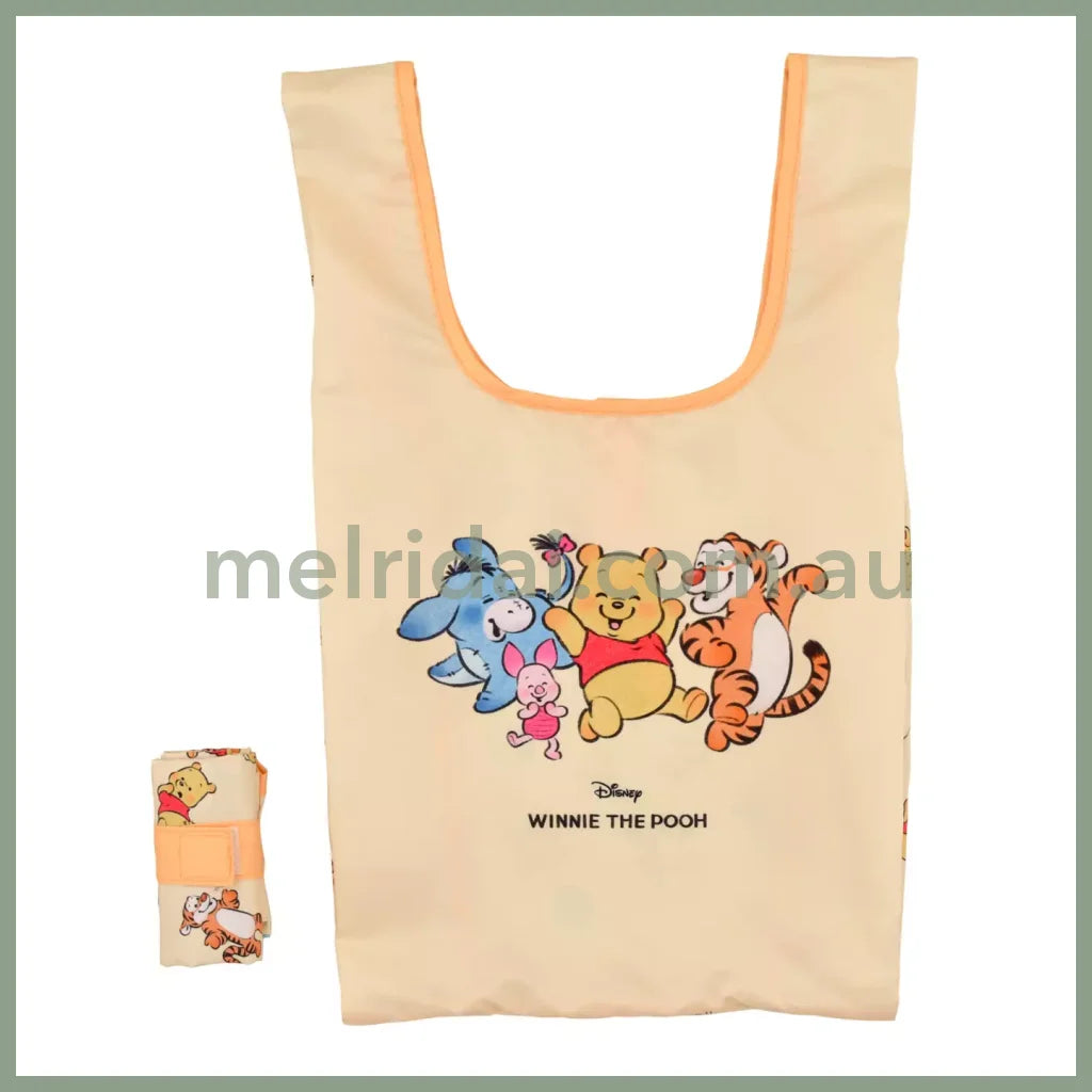 Disney | Eco Shopping Bag Illustrated By Lommy Winnie The Pooh 33×30×0.5Cm 东京迪士尼 维尼小熊/噗噗 可折叠购物袋/环保袋