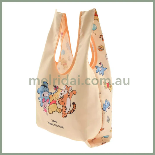 Disney | Eco Shopping Bag Illustrated By Lommy Winnie The Pooh 33×30×0.5Cm 东京迪士尼 维尼小熊/噗噗 可折叠购物袋/环保袋