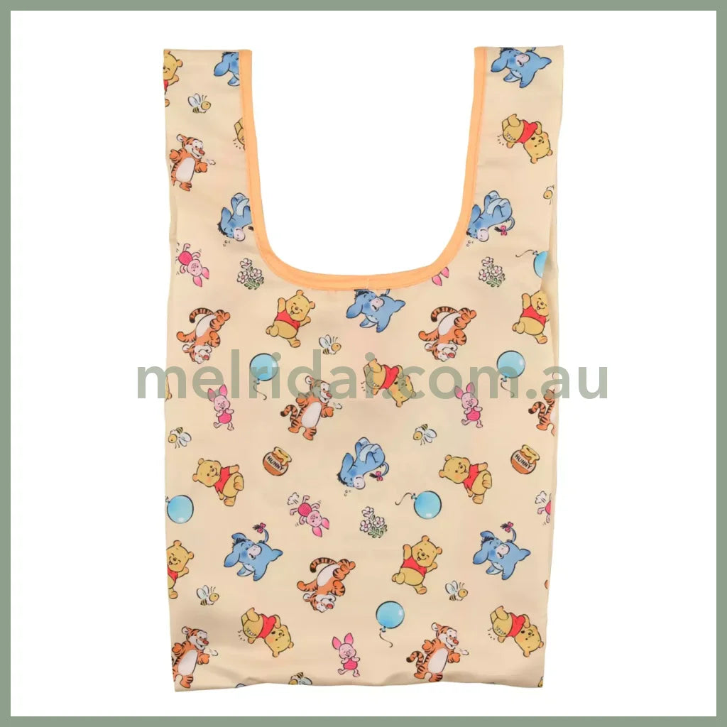 Disney | Eco Shopping Bag Illustrated By Lommy Winnie The Pooh 33×30×0.5Cm 东京迪士尼 维尼小熊/噗噗 可折叠购物袋/环保袋