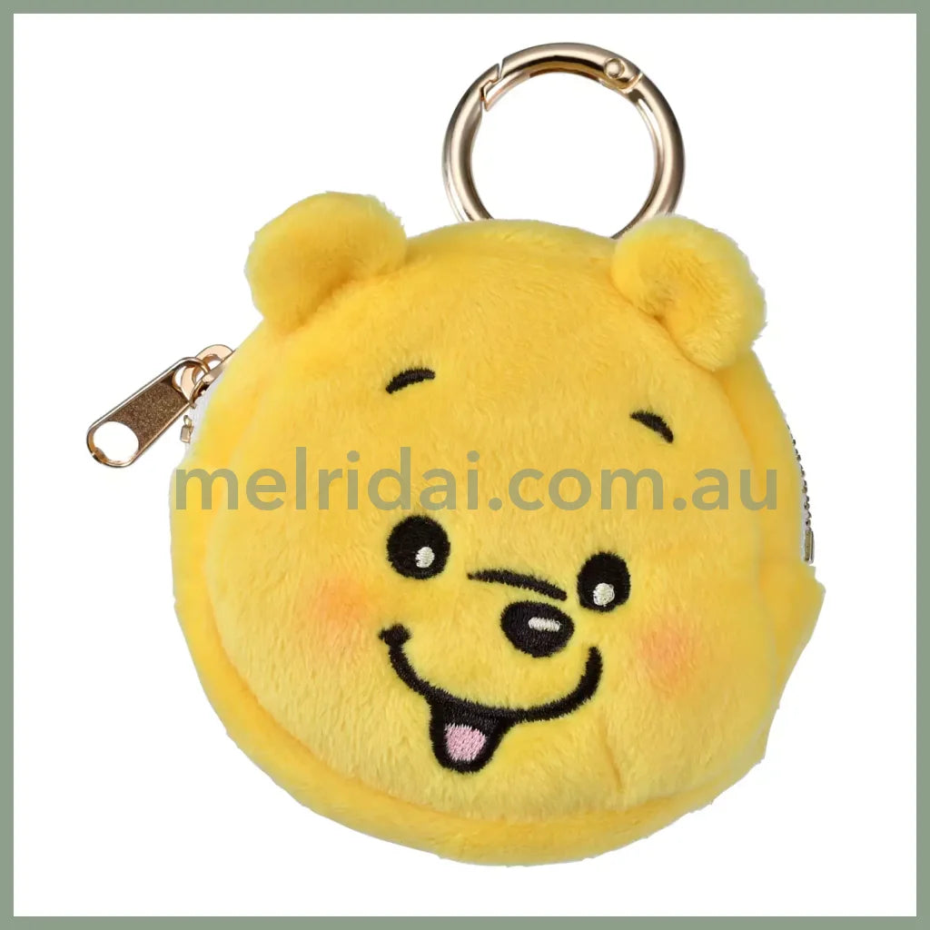 Disney | Face Keychain Coin Purse Illustrated By Lommy Winnie The Pooh 8.2×8.7×4Cm