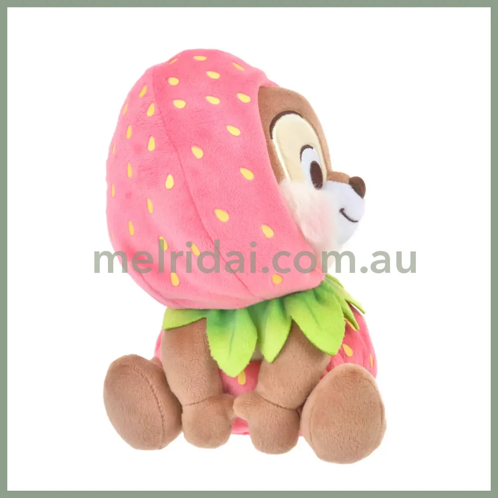 Disney | Japan Ichigo Strawberry Chip N Dale Plush Doll Approx.18Cm 东京迪士尼 奇奇蒂蒂 毛绒玩偶公仔（草莓限定）