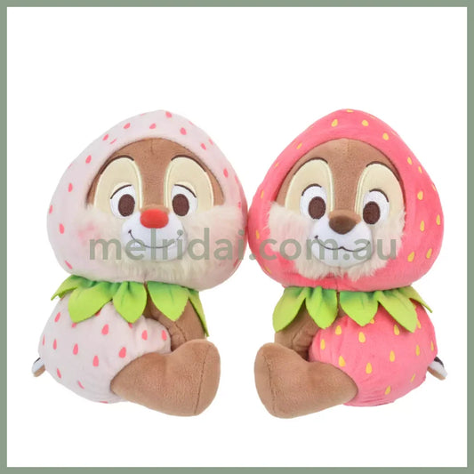 Disney | Japan Ichigo Strawberry Chip N Dale Plush Doll Approx.18Cm 东京迪士尼 奇奇蒂蒂 毛绒玩偶公仔（草莓限定）