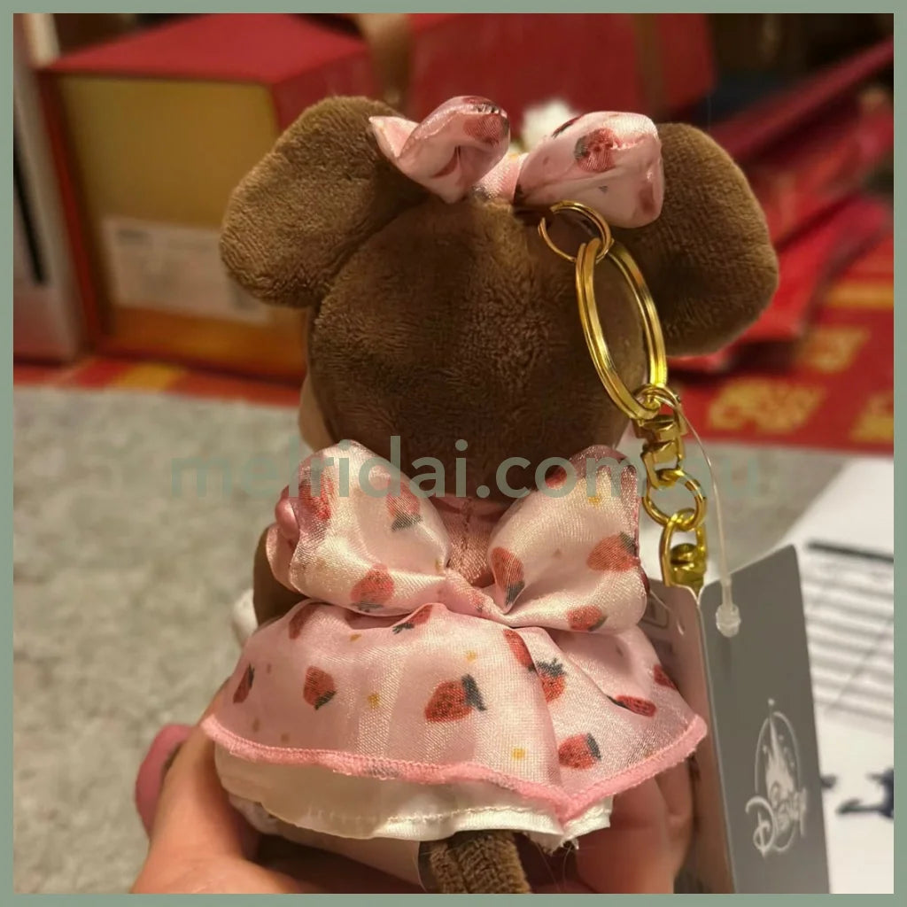 Disney | Japan Ichigo Strawberry Minnie Mouse Plush Keychain Approx.24Cm 东京迪士尼 米妮 毛绒玩偶/挂件/包挂（草莓限定）