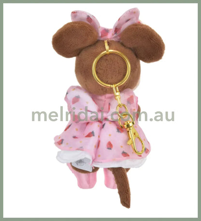 Disney | Japan Ichigo Strawberry Minnie Mouse Plush Keychain Approx.24Cm 东京迪士尼 米妮 毛绒玩偶/挂件/包挂（草莓限定）