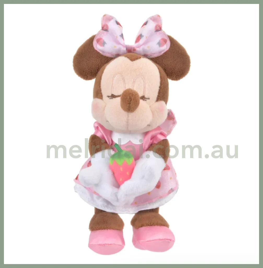 Disney | Japan Ichigo Strawberry Minnie Mouse Plush Keychain Approx.24Cm 东京迪士尼 米妮 毛绒玩偶/挂件/包挂（草莓限定）