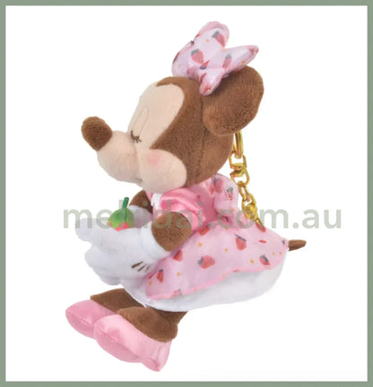 Disney | Japan Ichigo Strawberry Minnie Mouse Plush Keychain Approx.24Cm 东京迪士尼 米妮 毛绒玩偶/挂件/包挂（草莓限定）