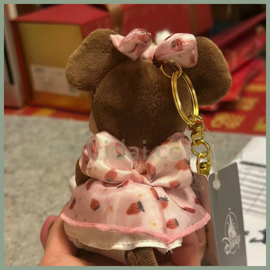 Disney | Japan Ichigo Strawberry Minnie Mouse Plush Keychain Approx.24Cm 东京迪士尼 米妮 毛绒玩偶/挂件/包挂（草莓限定）