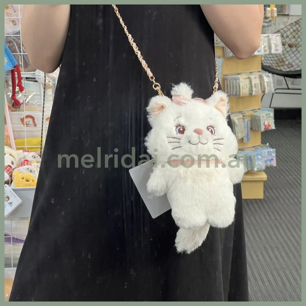 Disney | Plush Pochette Shoulder Bag 东京迪士尼 玛丽猫/路西法 毛茸茸链条斜挎包/拉链挎包 Marie Cat