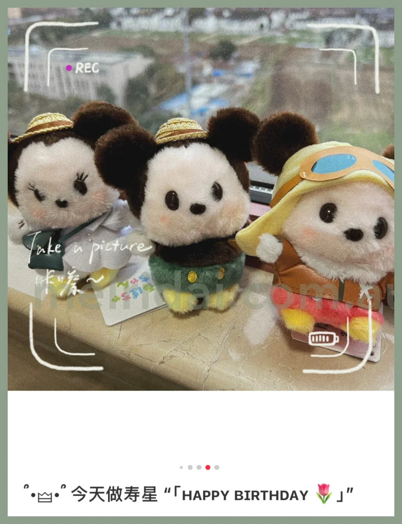 Disney | Mickey Mouse Plush Toy Urupocha-Chan Pilot 12×9×8Cm (Haneda Airport Limited Collection)