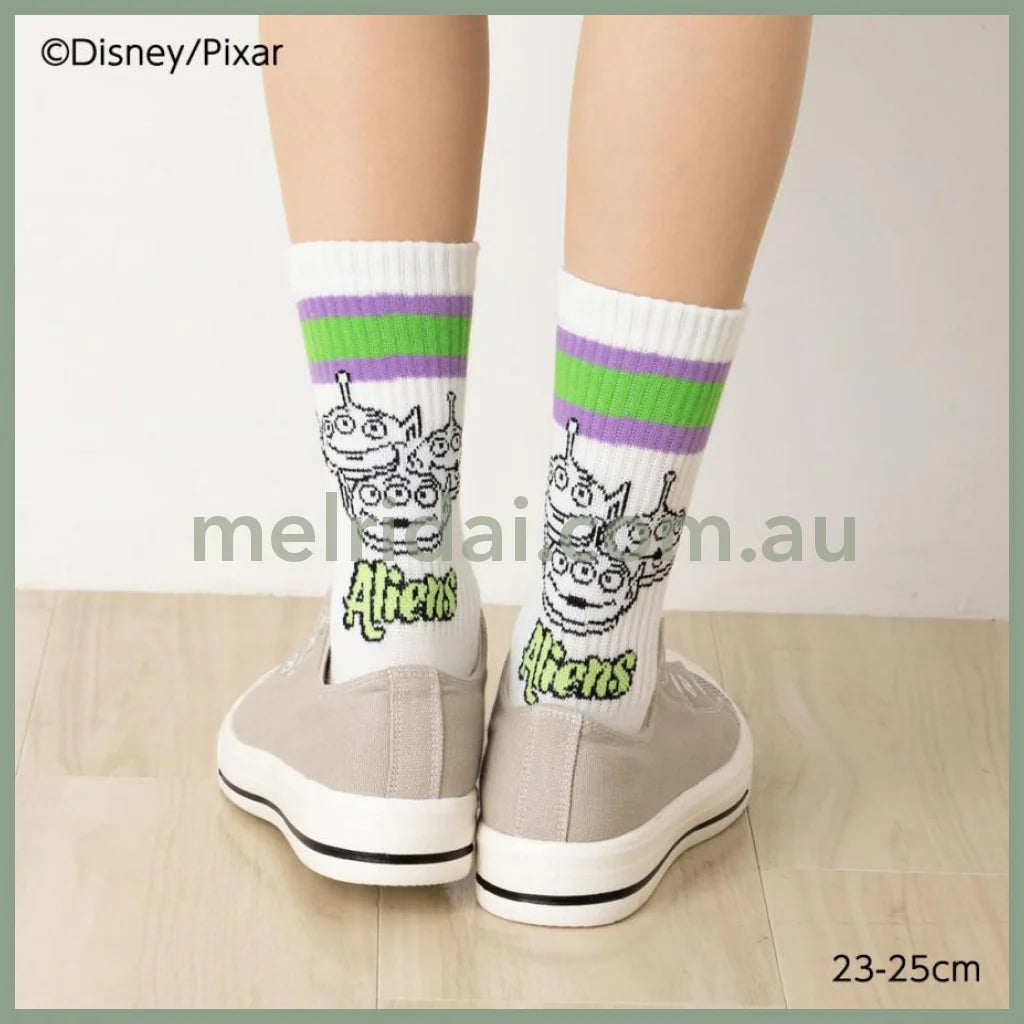 Disney | Pixar Aliens Socks 23 - 25Cm 迪士尼 玩具总动员 三眼仔运动袜 中筒袜