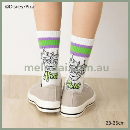 Disney | Pixar Aliens Socks 23 - 25Cm 迪士尼 玩具总动员 三眼仔运动袜 中筒袜