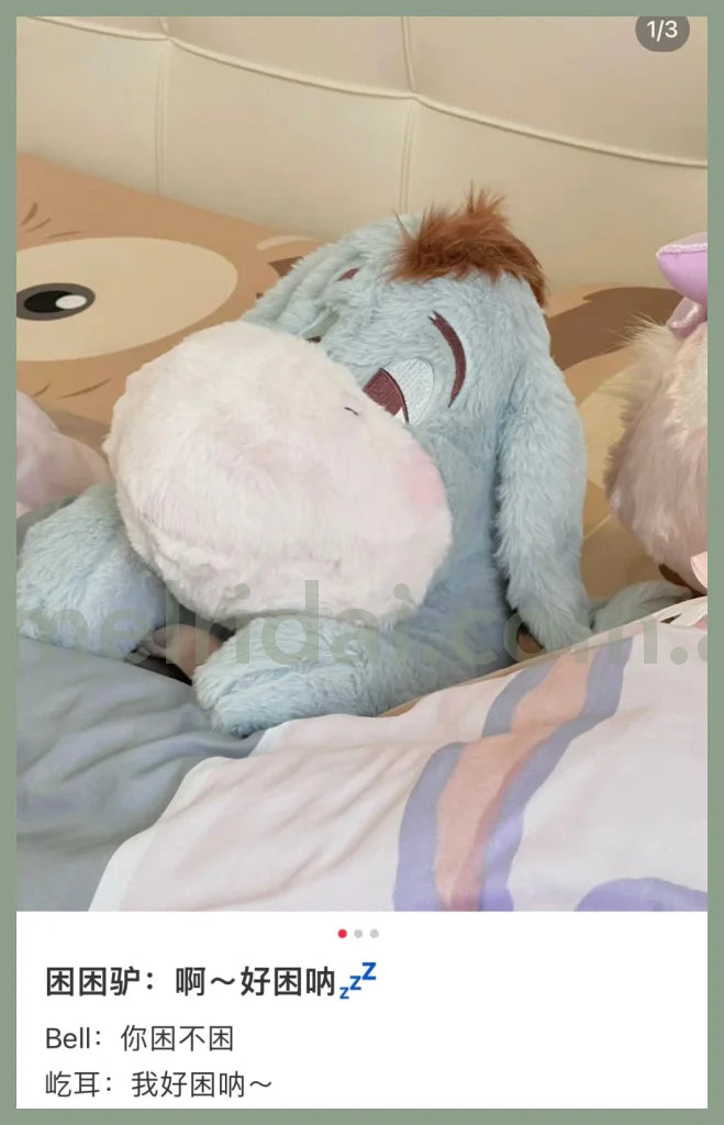 Disney | Sleepy Eeyore Plush Doll Winnie The Pooh 34X22X26Cm 东京迪士尼 睡不醒屹耳/驴驴 毛绒玩偶/公仔