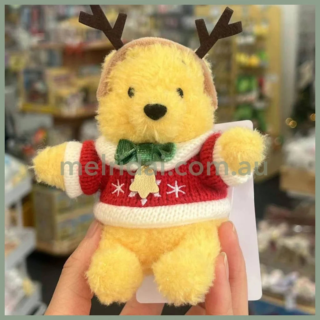 Disney | Tokyo Disneyland Winnie The Pooh Mascot Holder Keychain (Christmas)