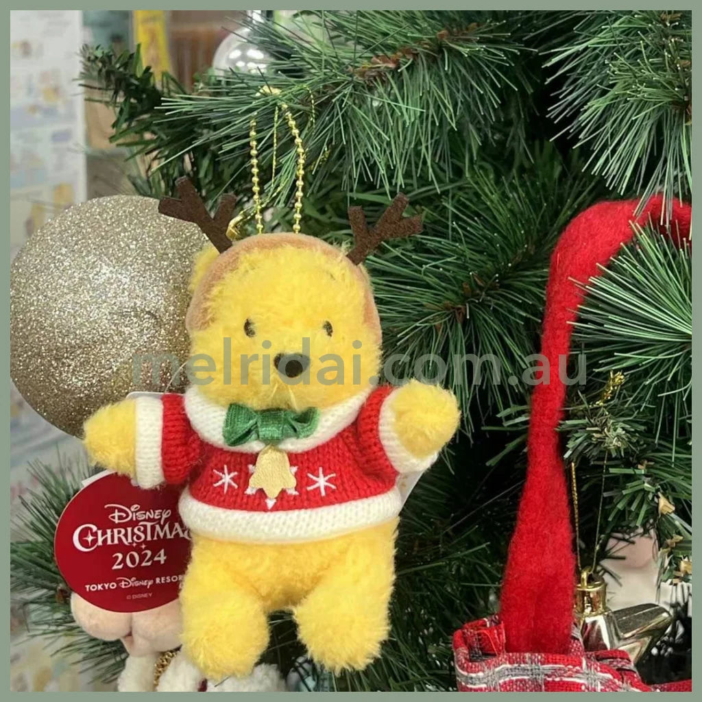 Disney | Tokyo Disneyland Winnie The Pooh Mascot Holder Keychain (Christmas)