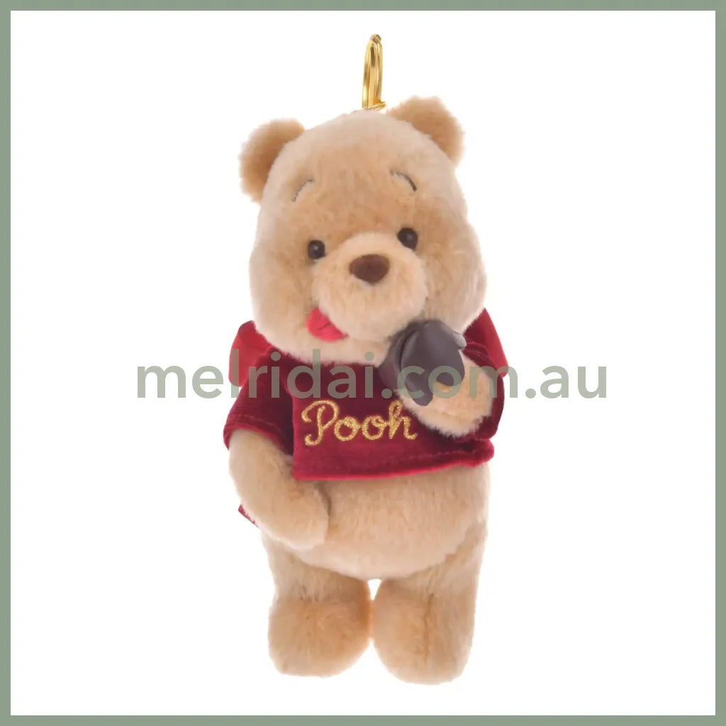 Disney | Tokyo Disney Store Winnie The Pooh Plush Keychain Mascot Holder 16.5×7.5×7Cm (Chocolate