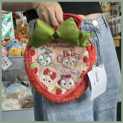 Disney | Tokyodisneysea Heartfelt Strawberry Gift Shoulder Bag 东京迪士尼 情人节草莓限定 毛绒刺绣斜挎包