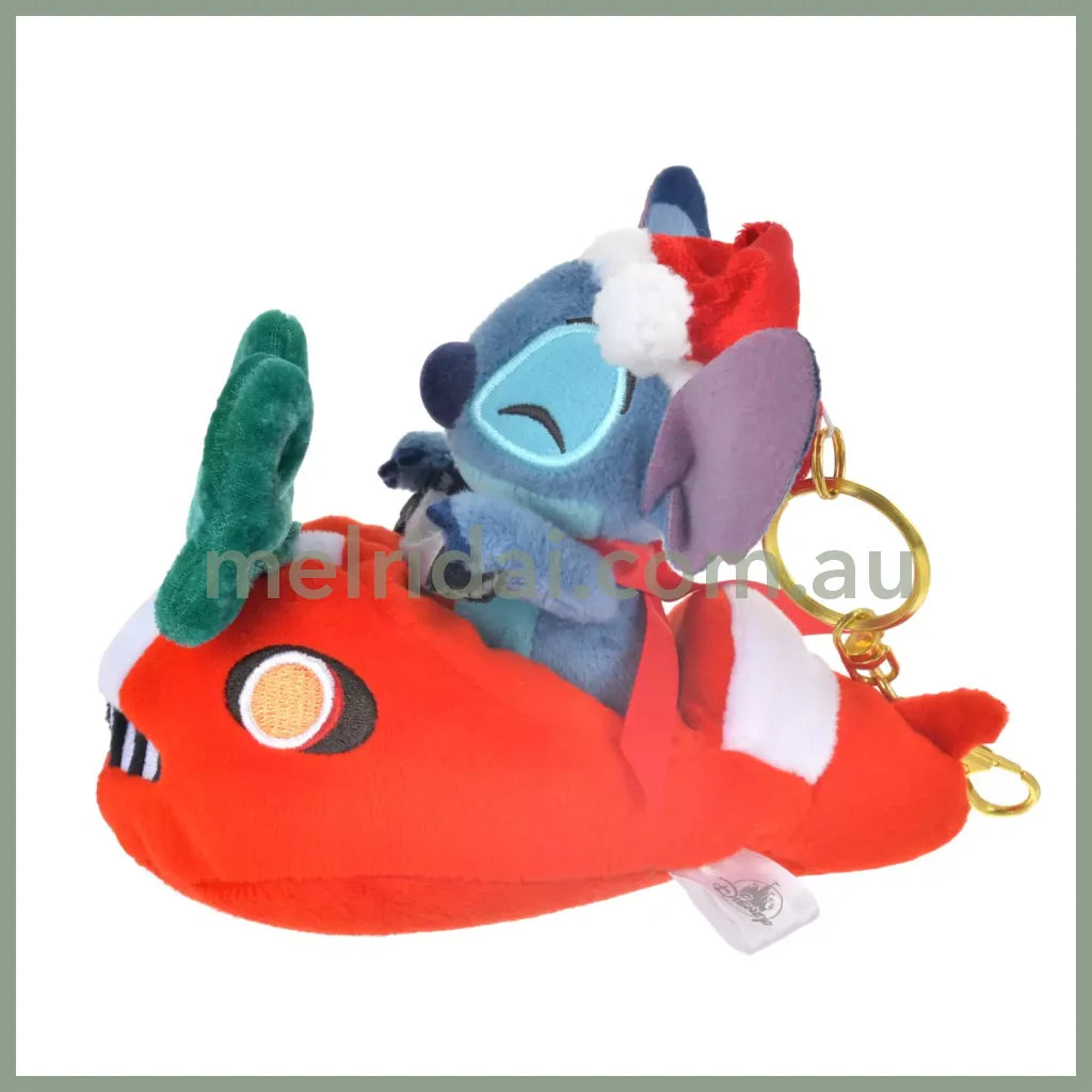 Disney | Tokyodisneystore Christmas Santa Stitch Plush Keychain 11×11×15.5(Cm) / ///