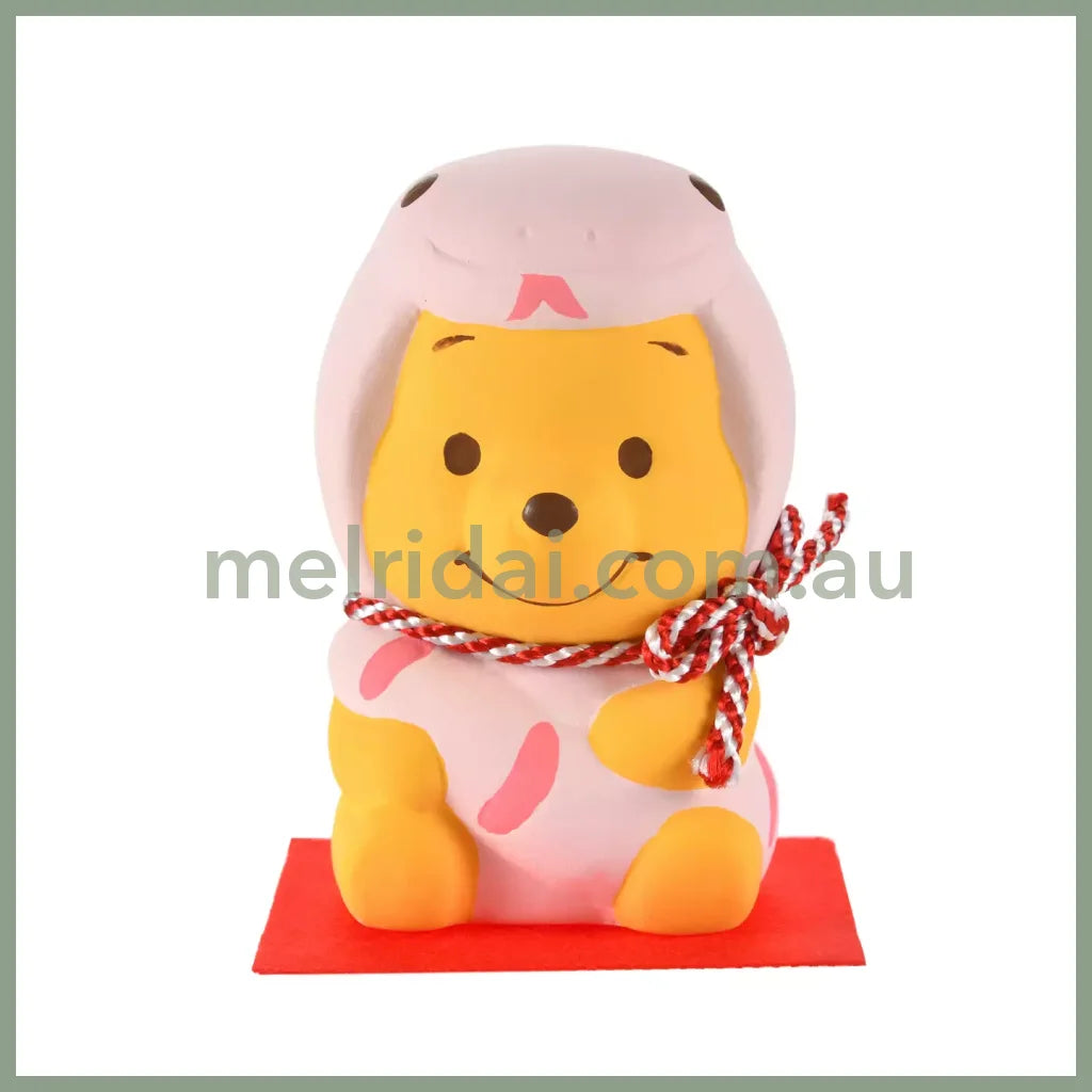 Disney | Tokyodisneystore Winnie The Pooh Figurine Pink 6 X 8 Cm (New Year 2025 Zodiac Lucky Snake)