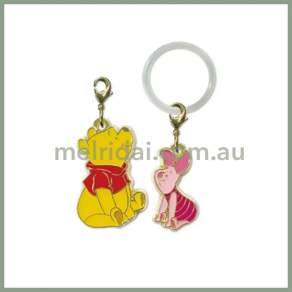 Disney | Tokyodisneystore Winnie The Pooh Keycharm 东京迪士尼 维尼小熊/噗噗 拉链扣Set 噗噗&皮杰