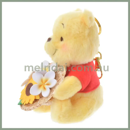 Disney | Tokyodisneystore Winnie The Pooh Plush Keychain 14×9.5×11.5Cm (Straw Hat)