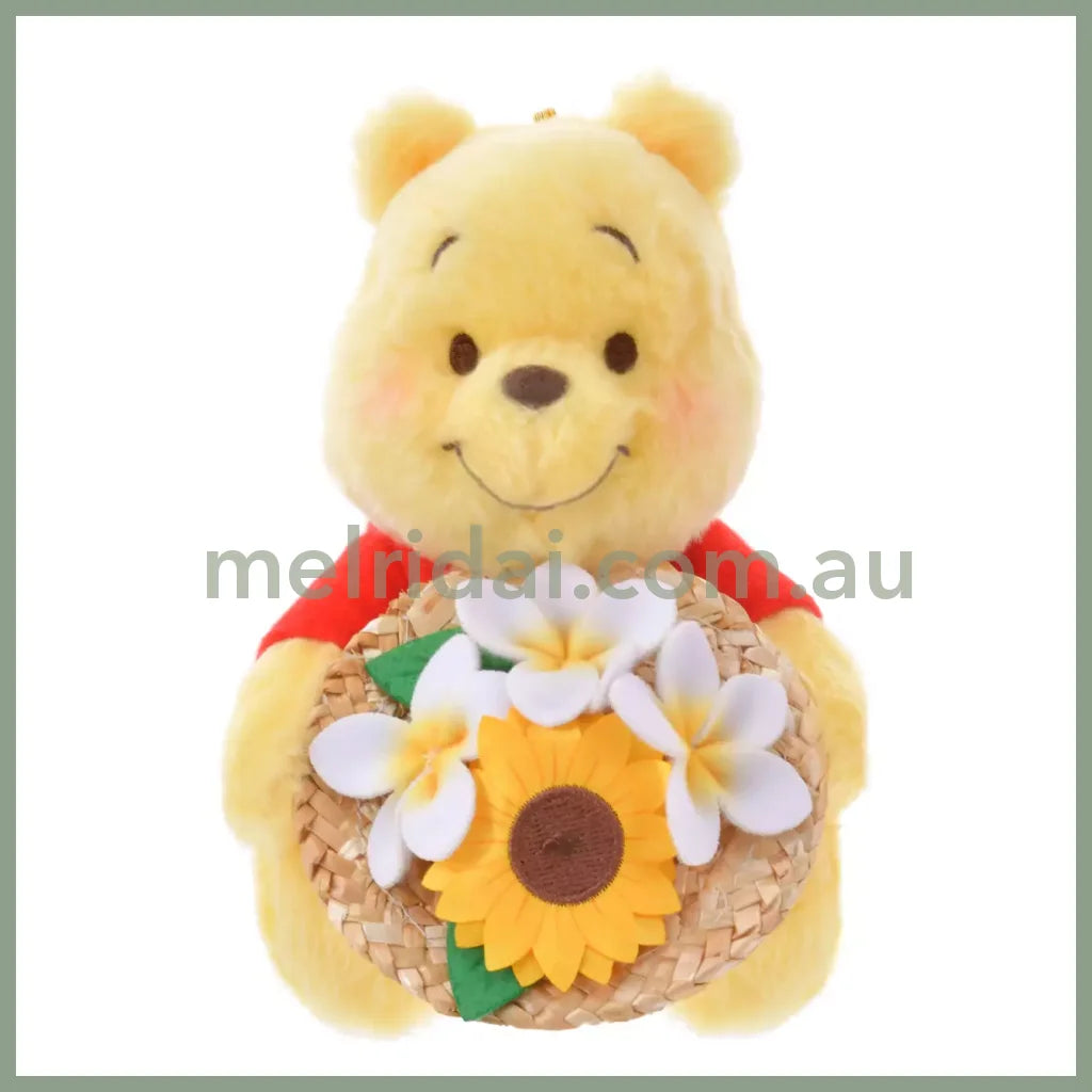 Disney | Tokyodisneystore Winnie The Pooh Plush Keychain 14×9.5×11.5Cm (Straw Hat)