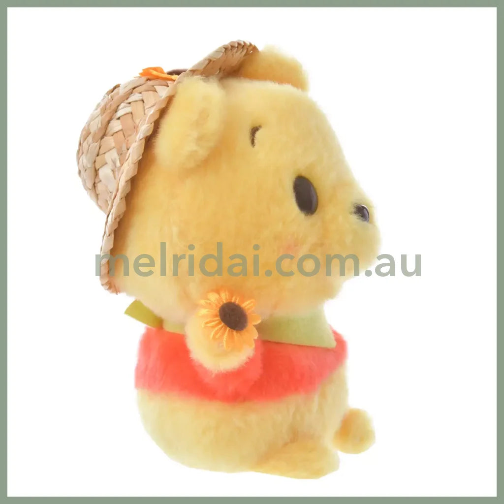 Disney | Tokyodisneystore Winnie The Pooh Urupocha Plush Toy 13×8.5×8Cm (Straw Hat)