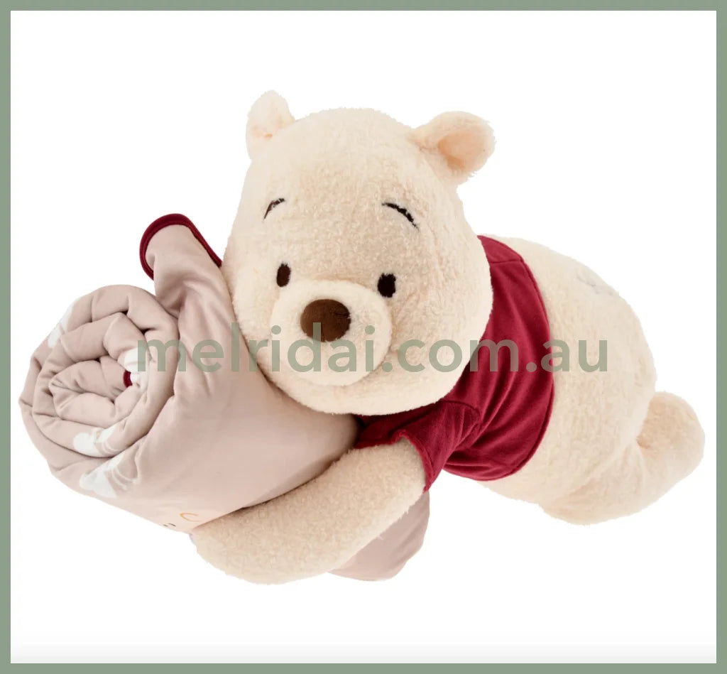 Disneywinnie The Pooh Blanket With Plush Toy Good Night Series /